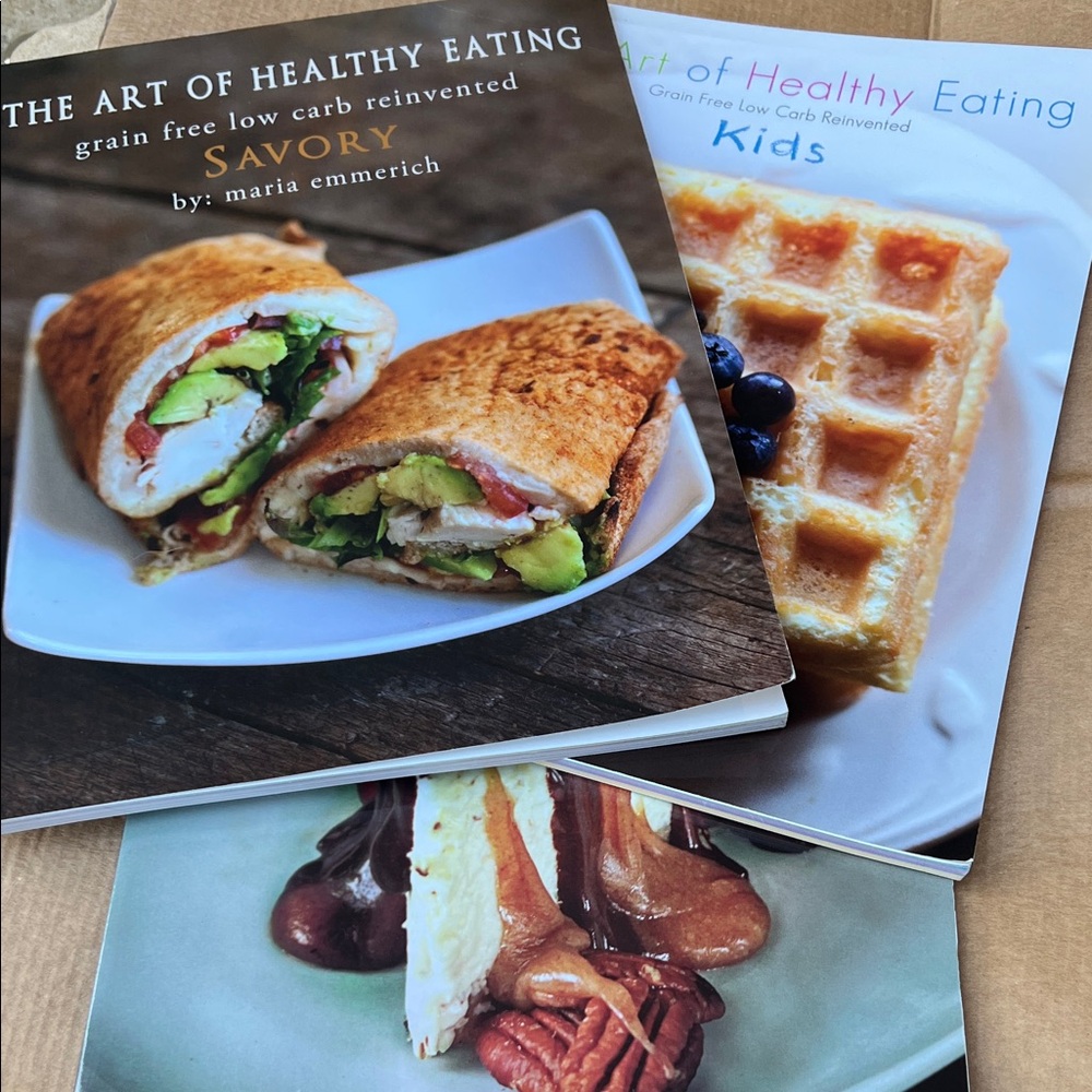 The Art of Healthy Eating Cookbook Set/3 Maria Emmerich (Sweets/Savory/Kids)